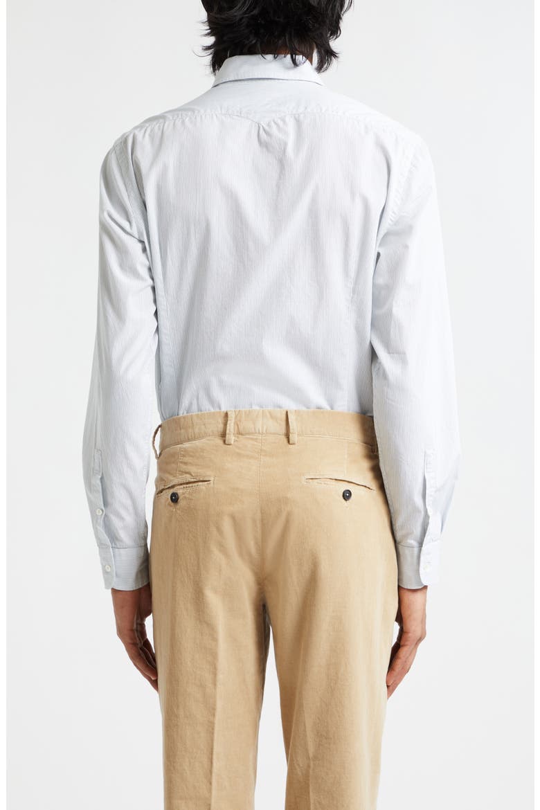 Genova Stripe Button-Up Shirt, Alternate, color, BIANCO