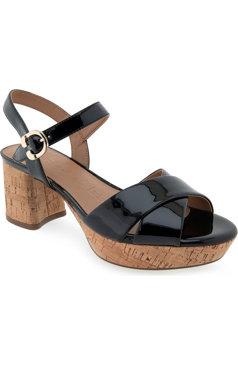 Aerosoles Cosmos Sandal - Wide Width Available, Main, color, Black Patent Pu