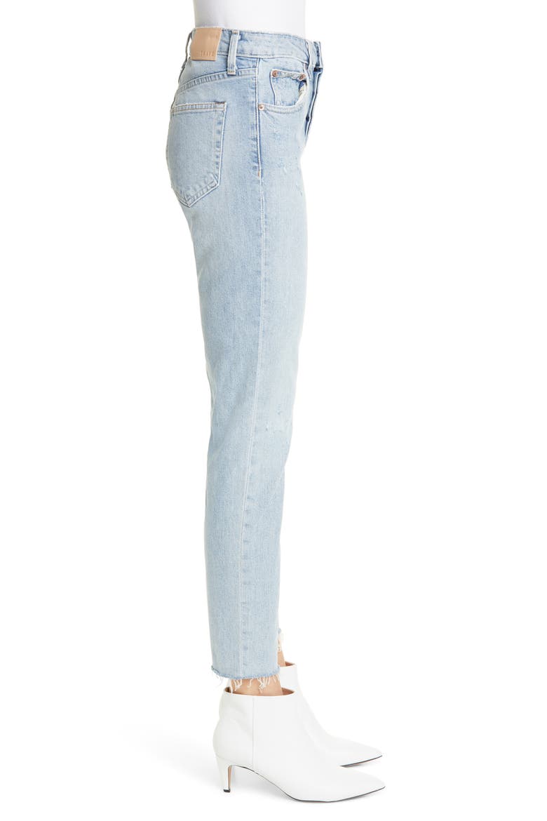Constance High Waist Ankle Straight Leg Jeans, Alternate, color, WILD THING W/ CUT HEM