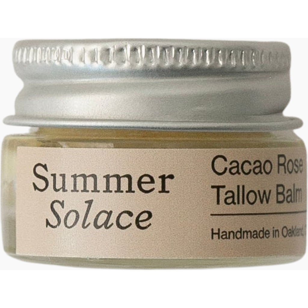 Summer Solace Tallow Cacao Rose Cuticle, Lip, And Brow Tallow Balm In Light Beige