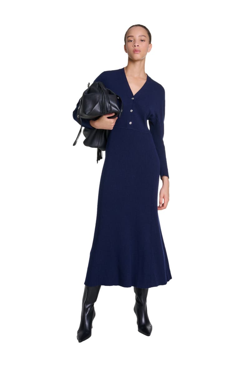 Knit maxi dress, Main, color, Navy