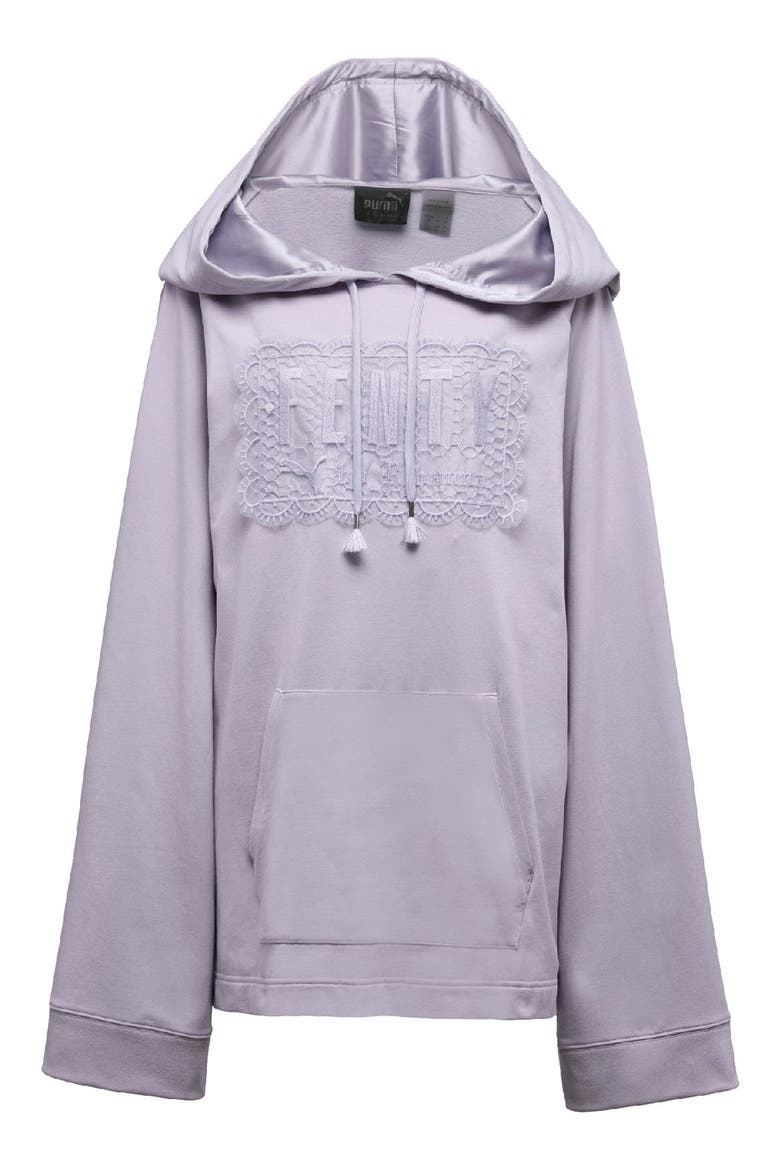 PUMA by Rihanna Lace Hoodie, Alternate, color, THISTLE