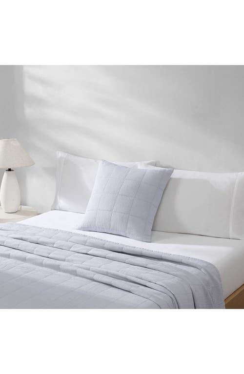 Calvin Klein Solid Quilted Cotton Gauze Pillow Sham In Gray