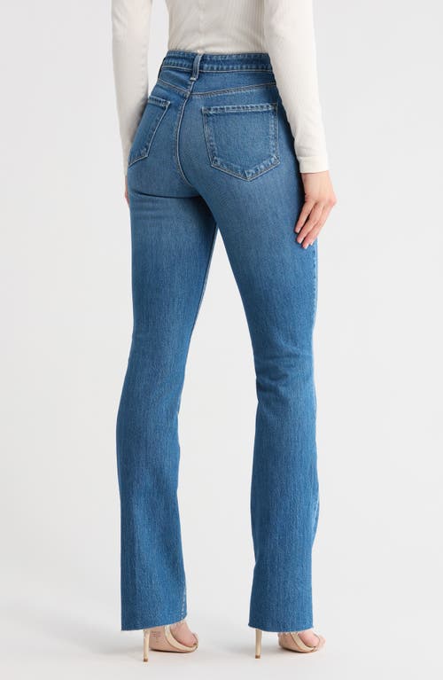 L Agence L'agence Sneeki Low Rise Raw Hem Straight Leg Jeans In Blue