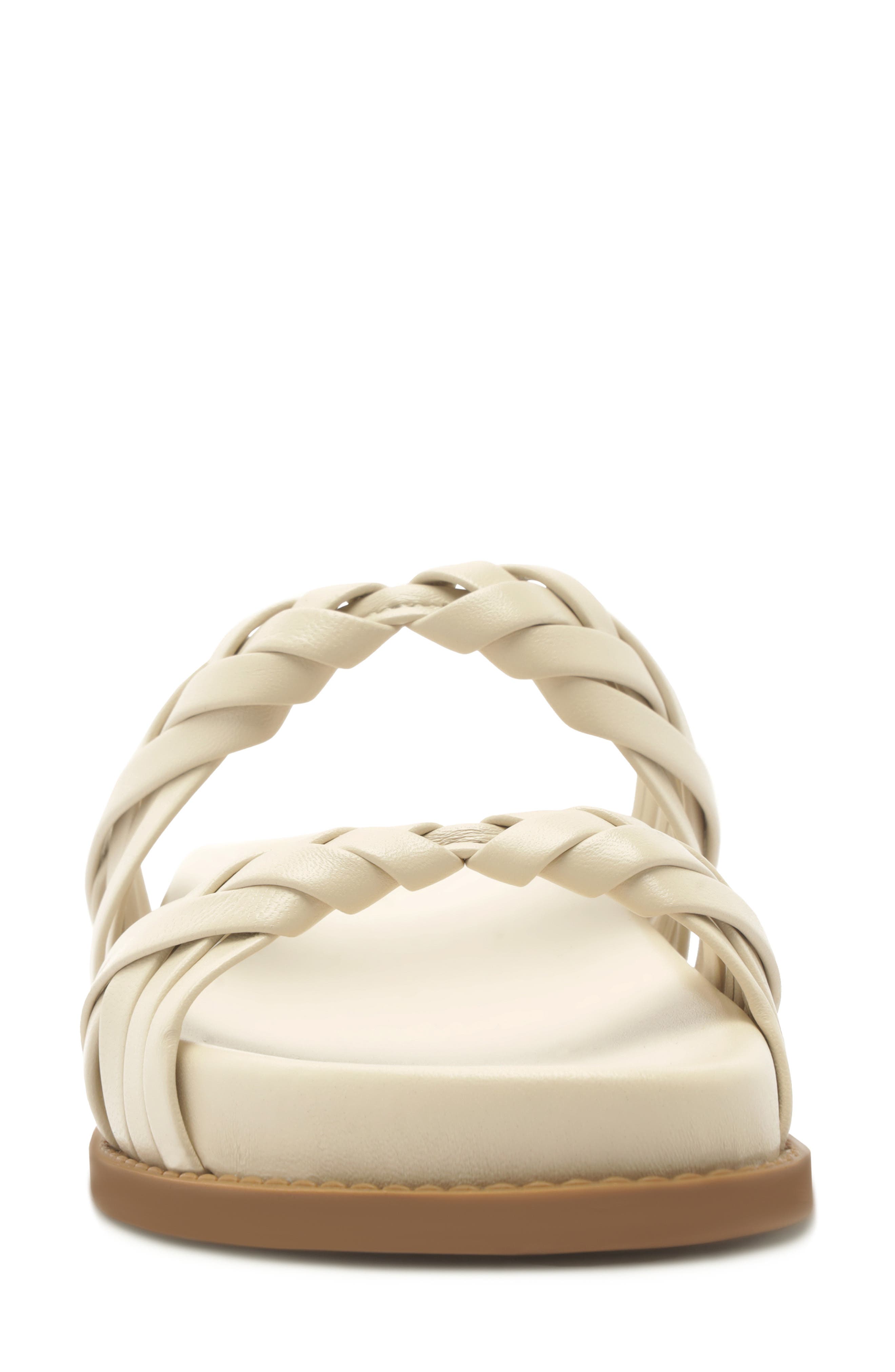 Schutz Tara Sporty Braided Sandal, Alternate, color, Sugar White