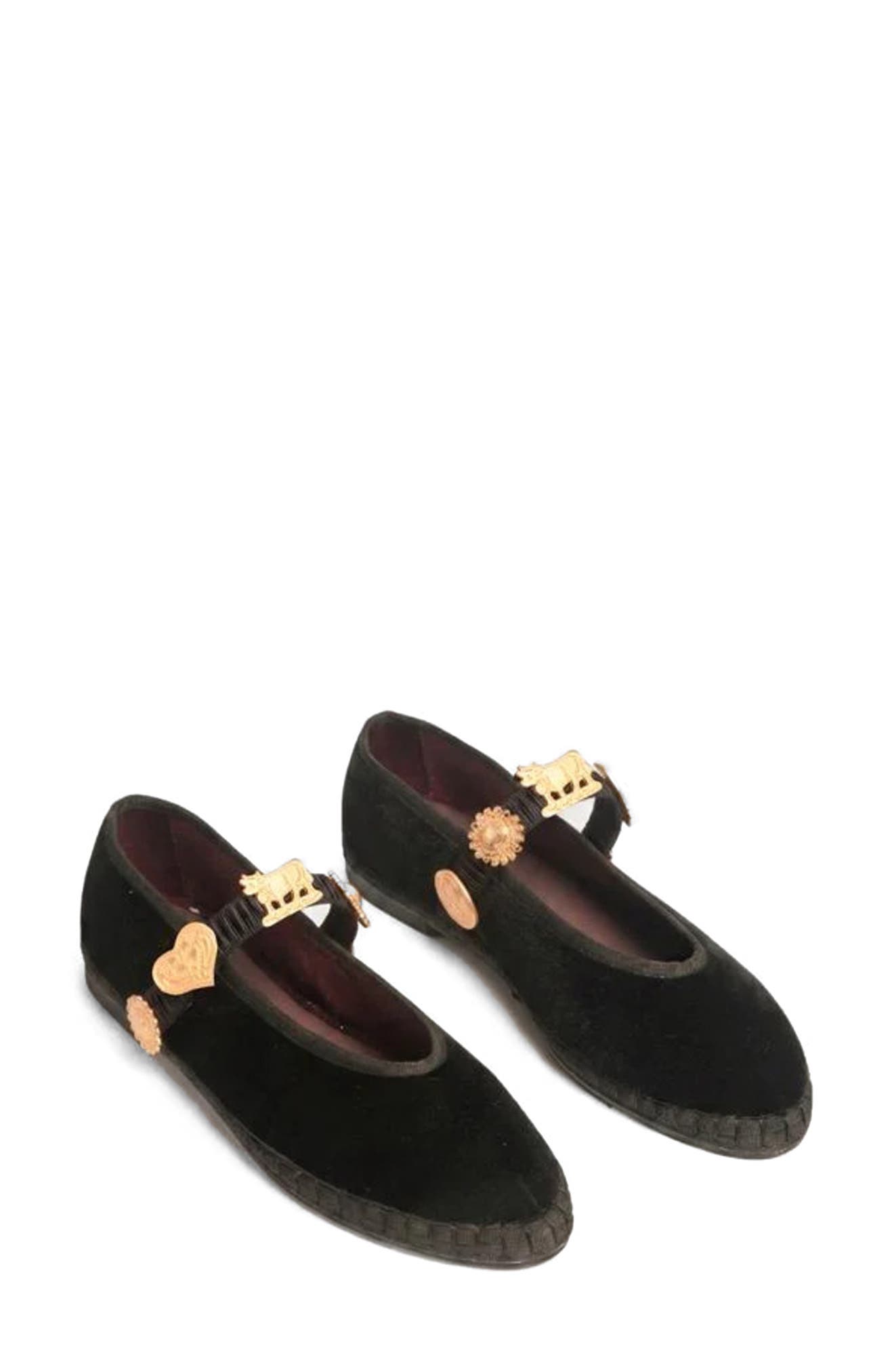 Pierre Glacier Night Mary Jane Flat, Main, color, BLACK
