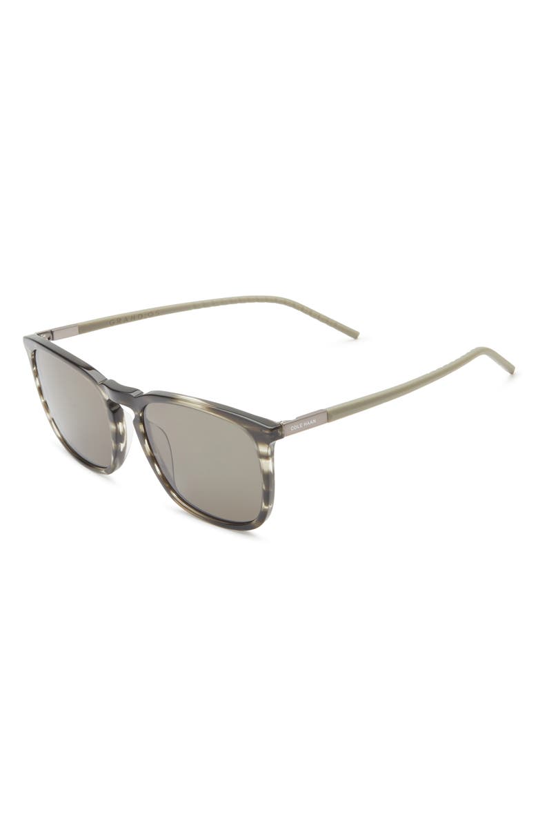 Cole Haan 55mm Square Sunglasses, Alternate, color, Grey Horn