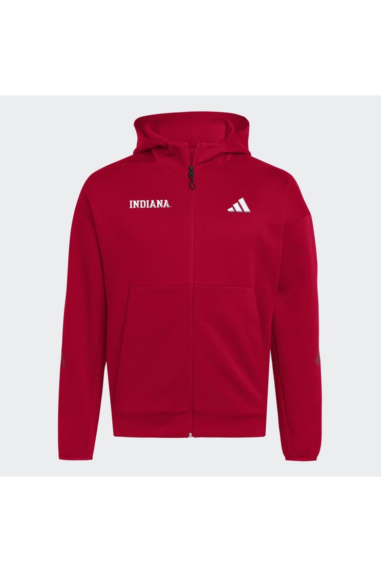 Men's adidas Crimson Indiana Hoosiers Z.N.E Full-Zip Hoodie, Main, color, Crimson
