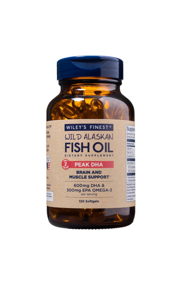 Wiley's Finest Peak DHA Omega-3 120 Softgels, Main, color, NO COLOR
