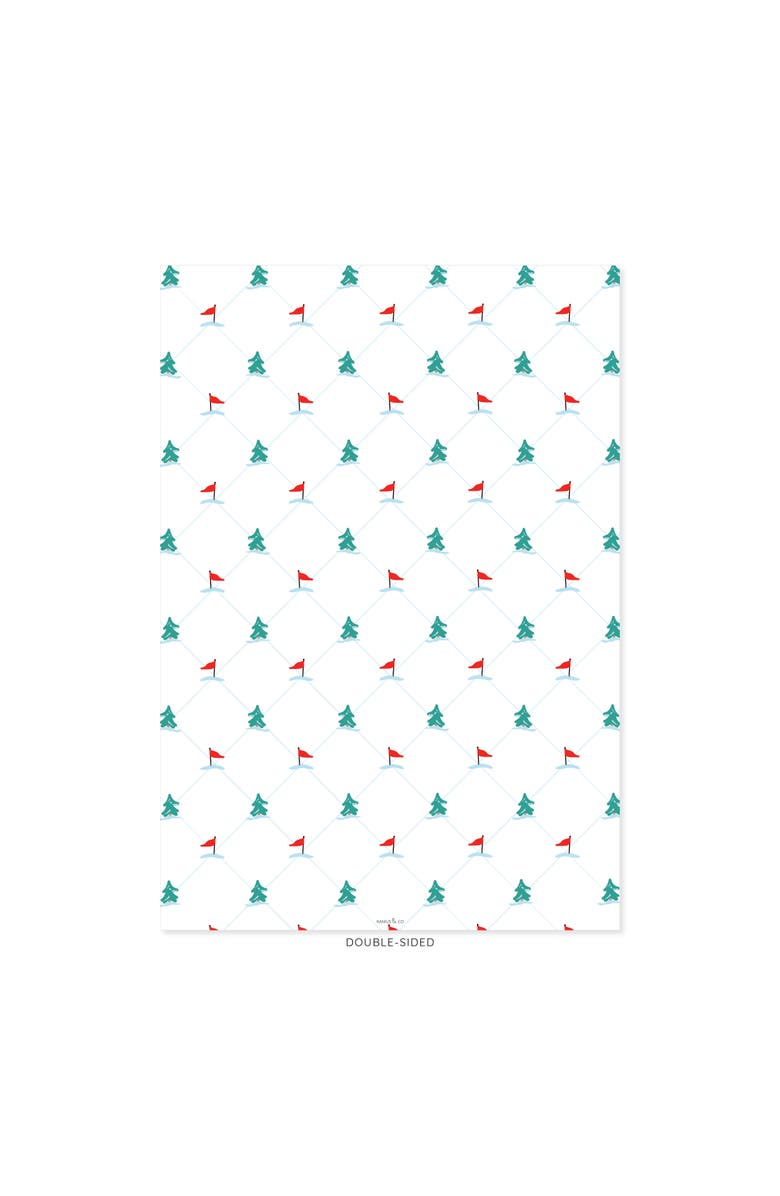 Ramus & Co Two-Sided "Ski Dogs" Heavyweight Christmas/Holiday Gift Wrap, Alternate, color, Multicolored