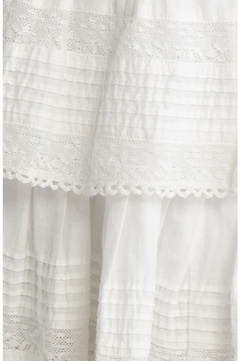 Tiered Ruffle Cotton Miniskirt, Alternate, color, ANTIQUE WHITE