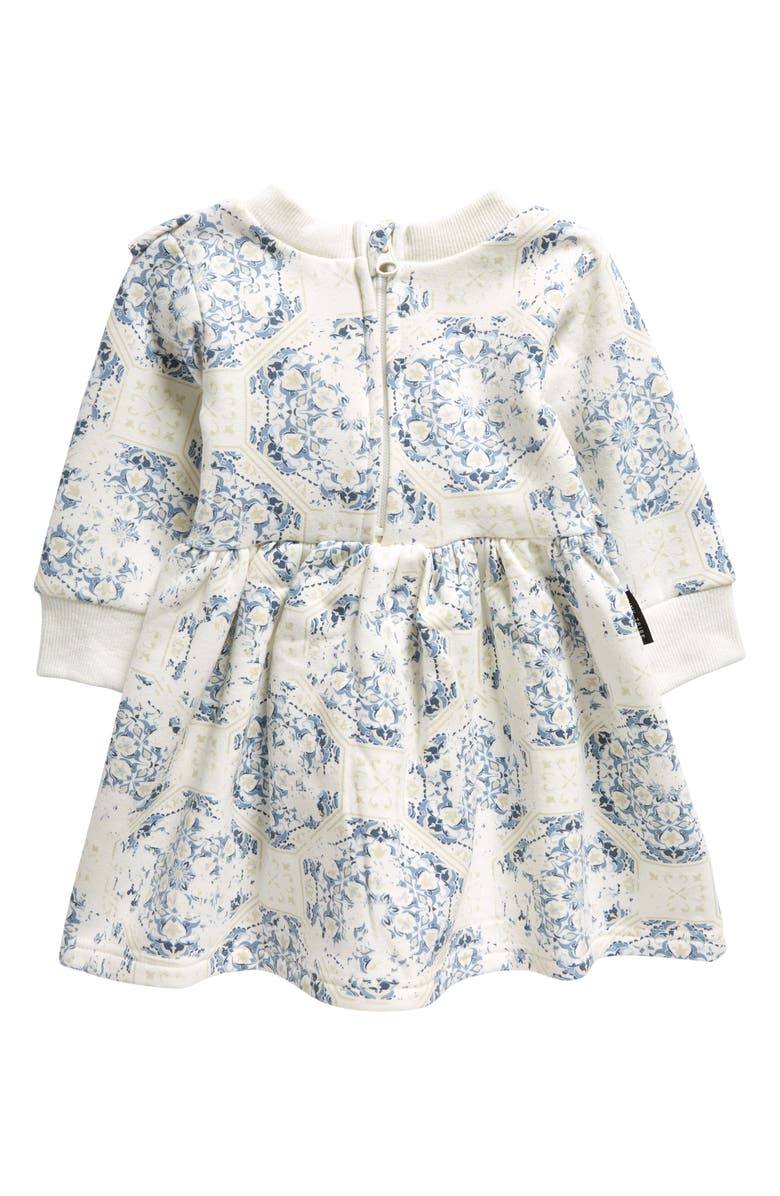 TINY TRIBE Ornate Ruffle Long Sleeve Dress, Alternate, color, 