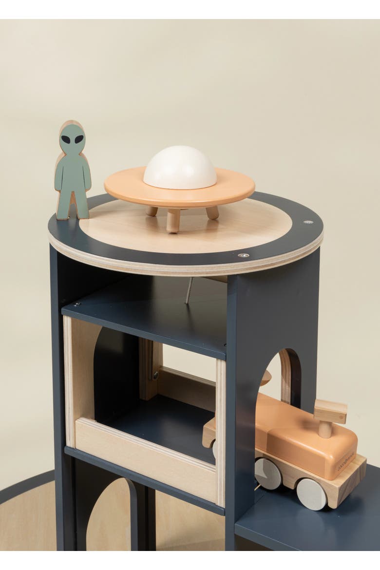 Oversized Wooden Space Station Playset & Accessories, Alternate, color, Natural Wood