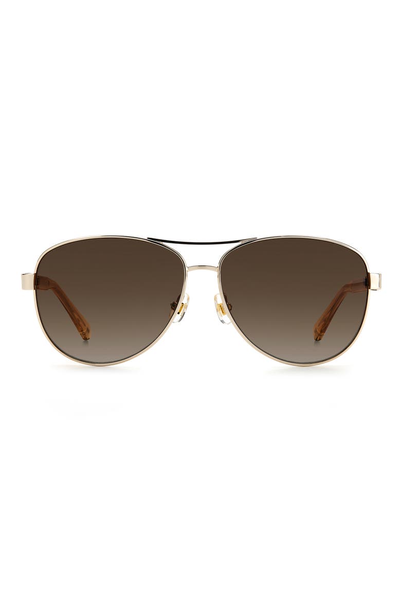 Faras 57mm Aviator Sunglasses, Main, color, GOLD
