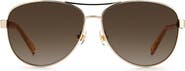 Kate Spade New York Faras 57mm Aviator Sunglasses
