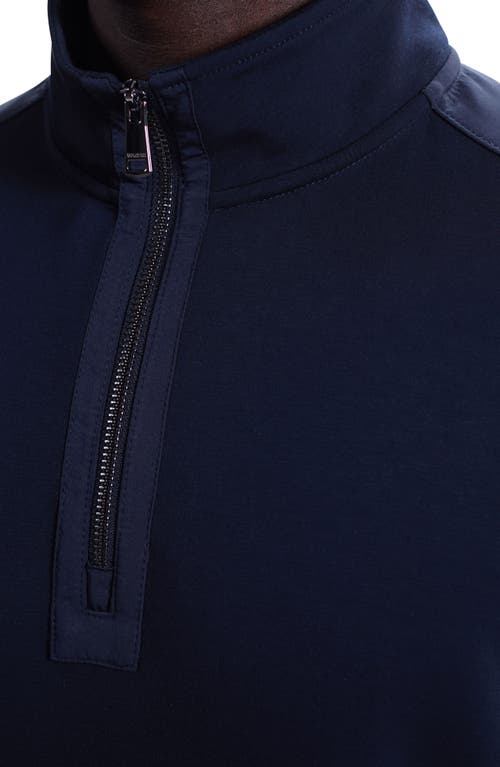 Bugatchi Soft Touch Quarter Zip In Blue