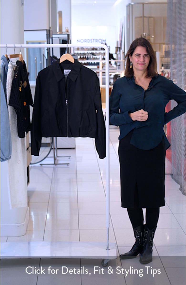 Crop Bubble Hem Bomber Jacket, sales video thumbnail