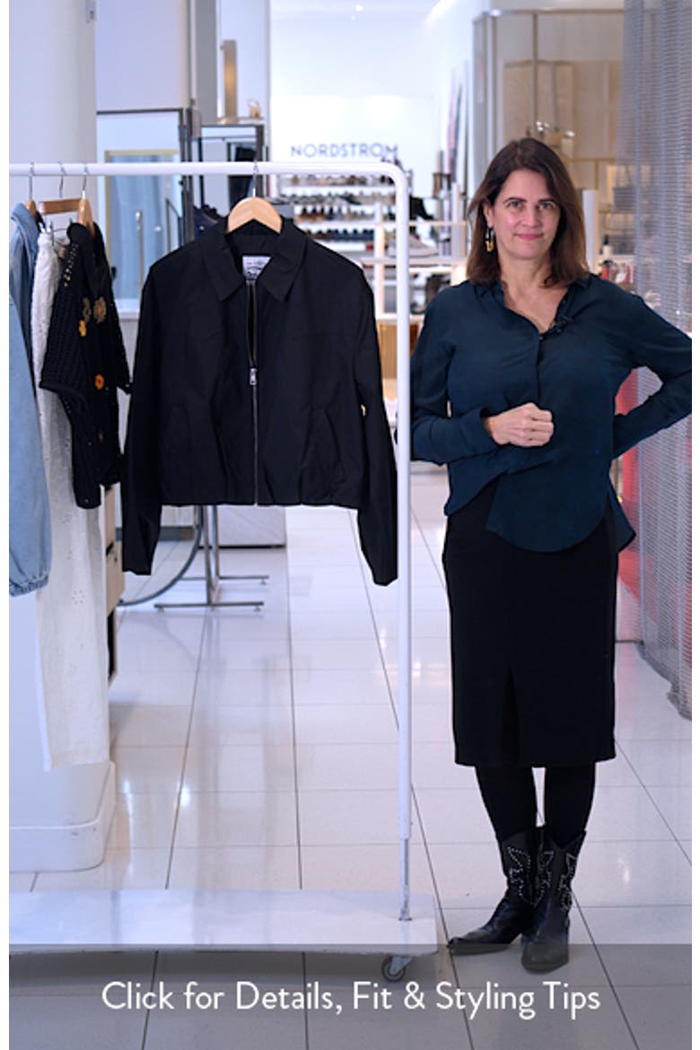 Crop Bubble Hem Bomber Jacket video