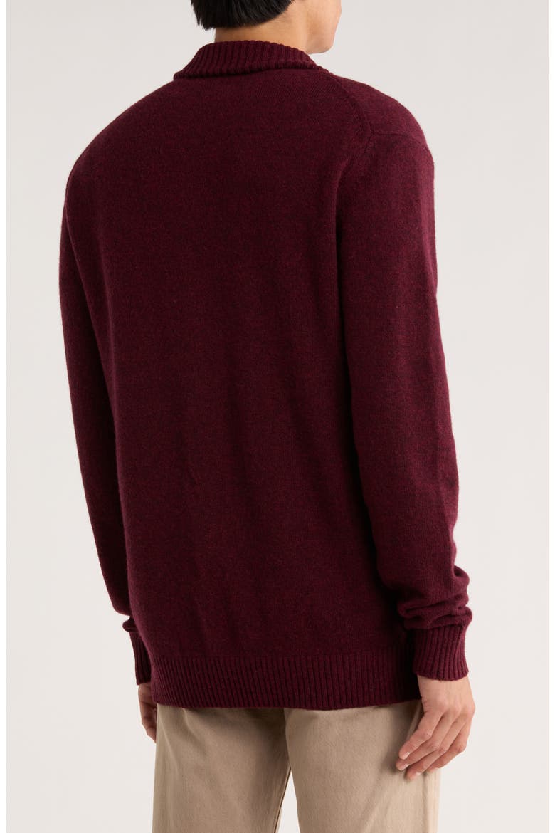 Gammons Wool Quarter Zip Sweater, Alternate, color, BLACK FIG