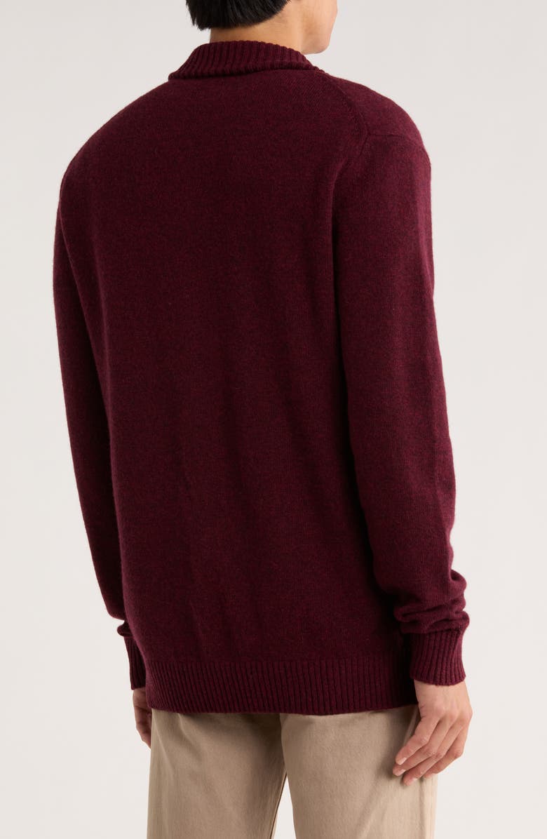 Rodd & Gunn Gammons Wool Quarter Zip Sweater, Alternate, color, Black Fig