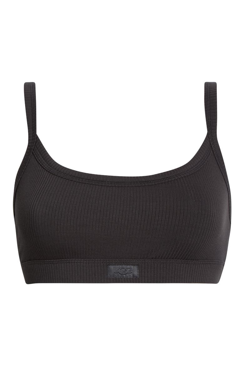 Tesia Rib Lounge Bralette, Alternate, color, INK