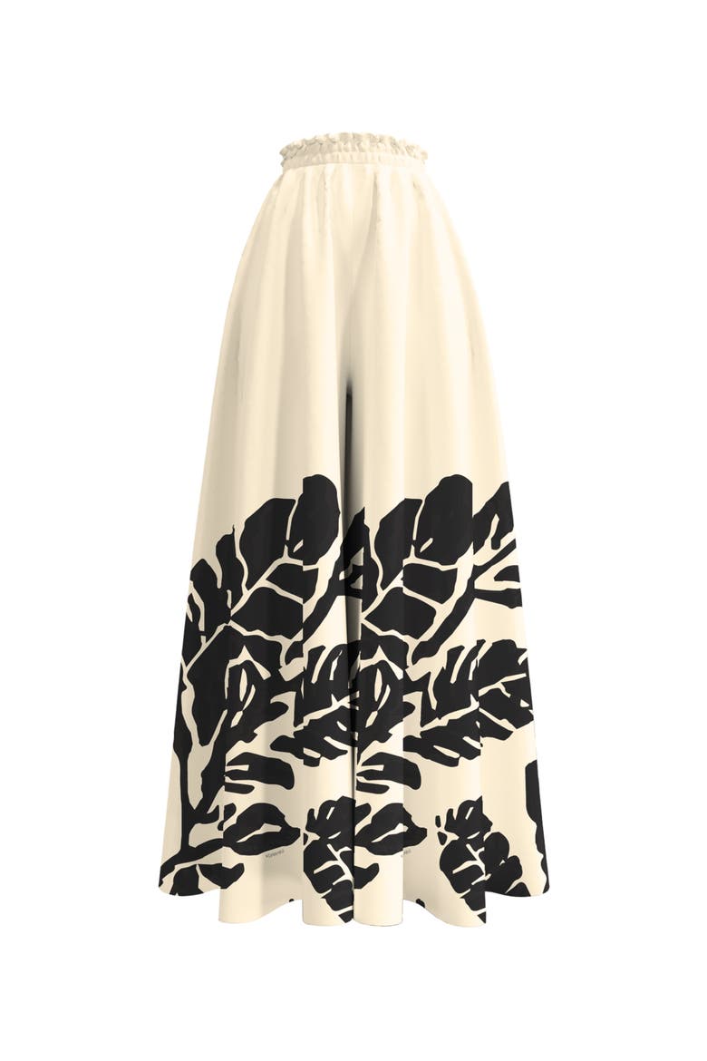 Nala Noir Wide-Leg Palazzo Jant Pants, Alternate, color, Nala Noir
