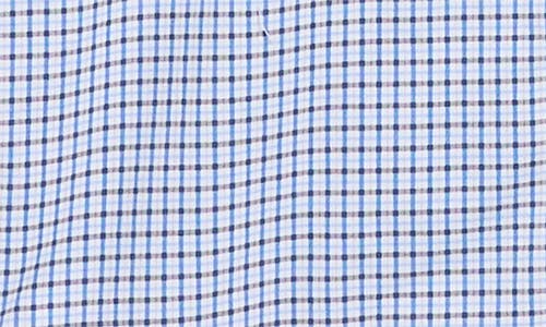 Denim And Flower Kids' Grid Print Short Sleeve Shirt In Blue