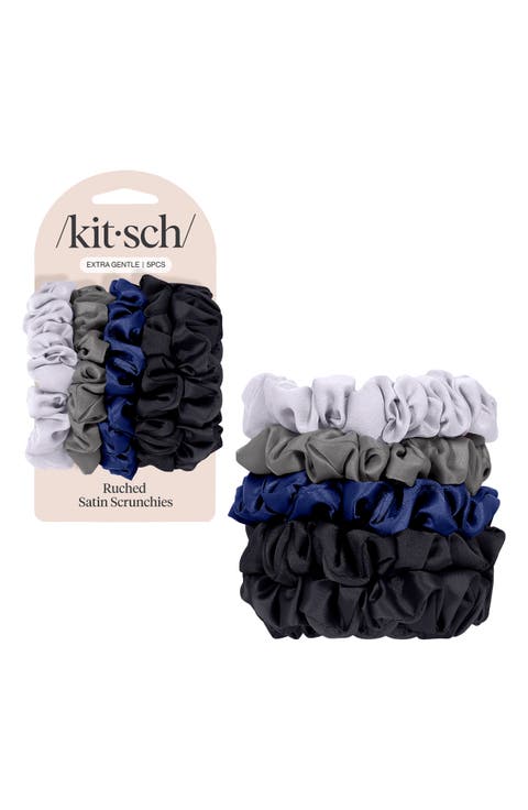 5-Pack Assorted Petite Satin Scrunchies