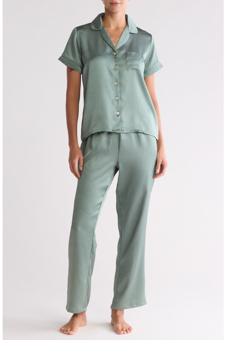 Hammered Satin Pajamas, Main, color, MINERAL JADE