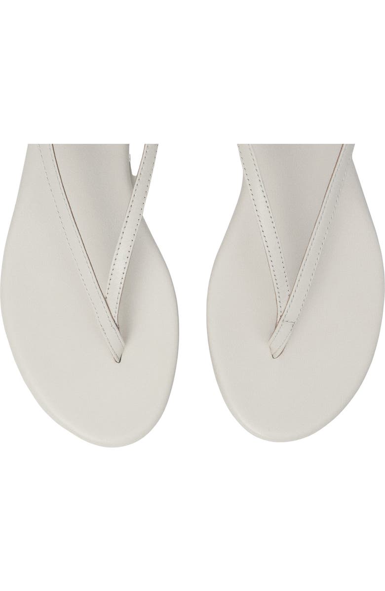 MANGO Leather Strap Sandal, Alternate, color, White