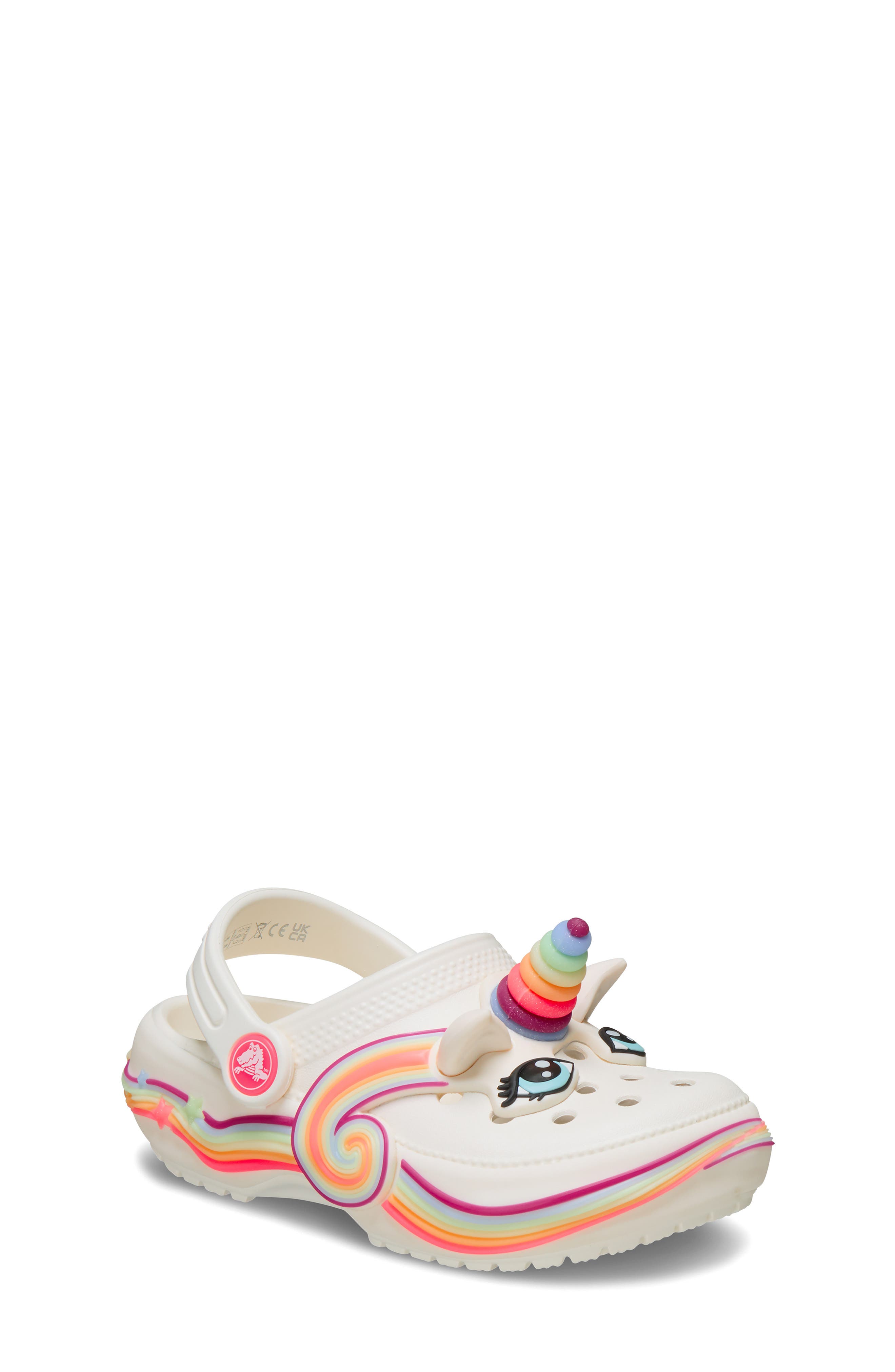 CROCS Kids' Classic Iam Unicorn Lights Clog, Main, color, Chalk