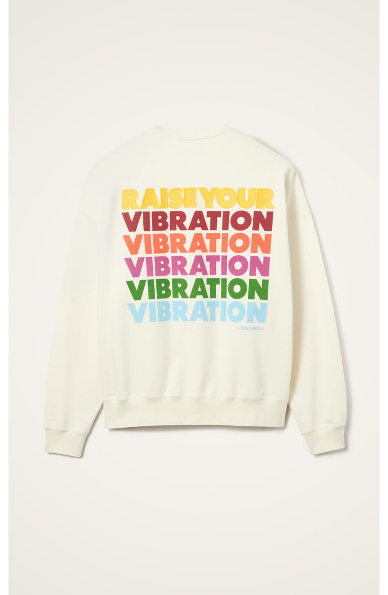 La DoubleJ House Sweatshirt, Alternate, color, Raise Your Vibration Off White