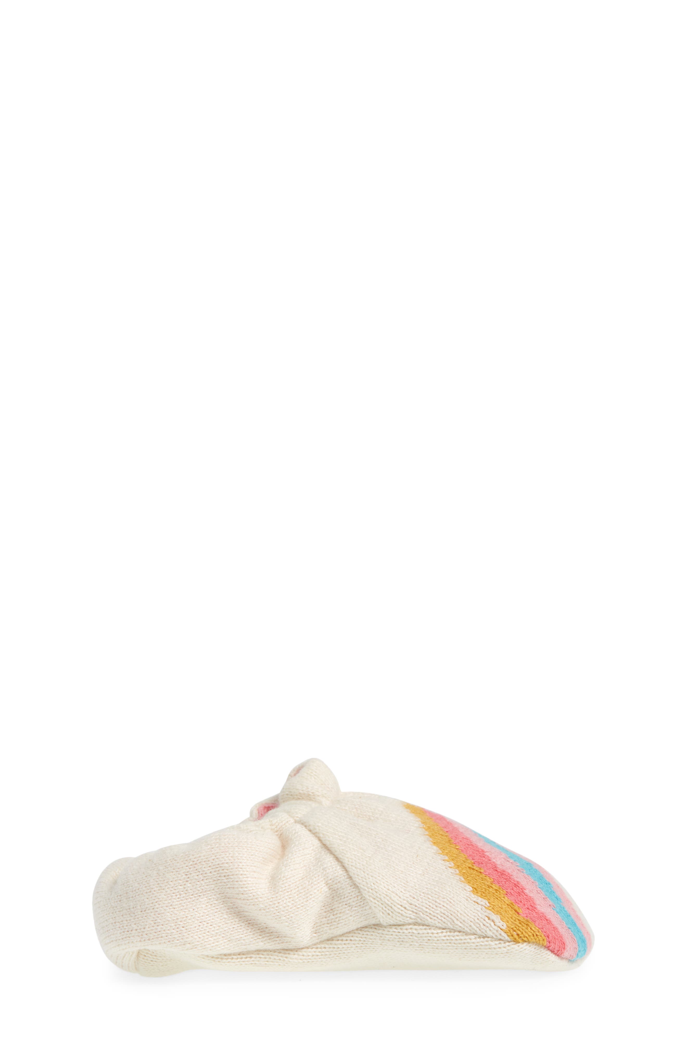 Rainbow Knit Crib Shoe, Alternate, color, PINK