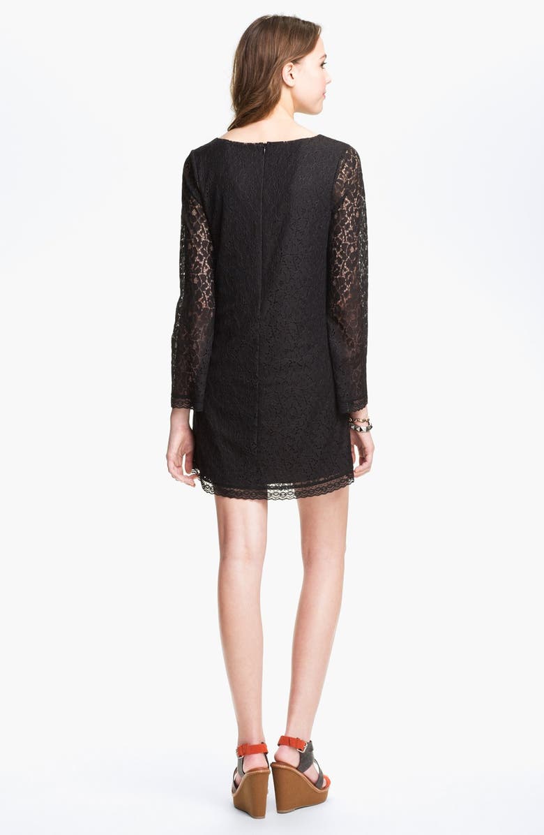 HIDDEN HEART Lace Shift Dress, Alternate, color, 