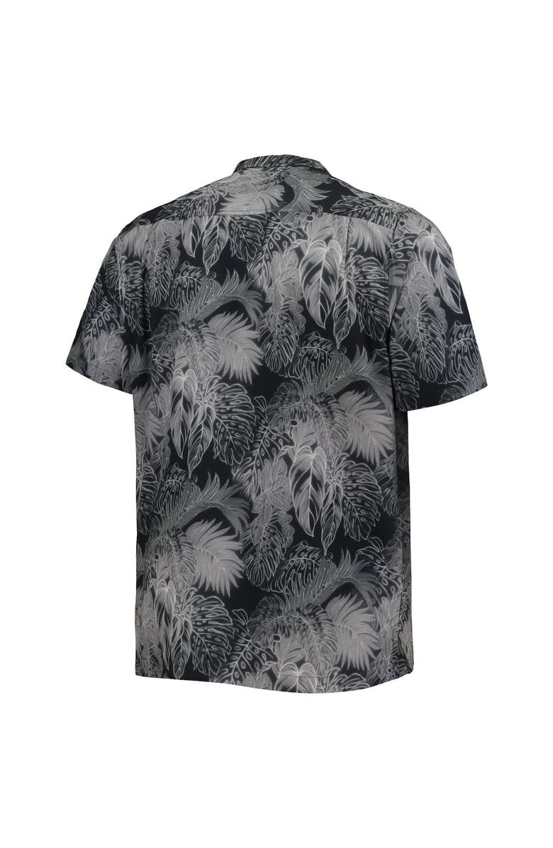 Tommy Bahama Men's Tommy Bahama Black Chicago White Sox Big & Tall Luminescent Fronds Camp IslandZone Button-Up Shirt, Alternate, color, 