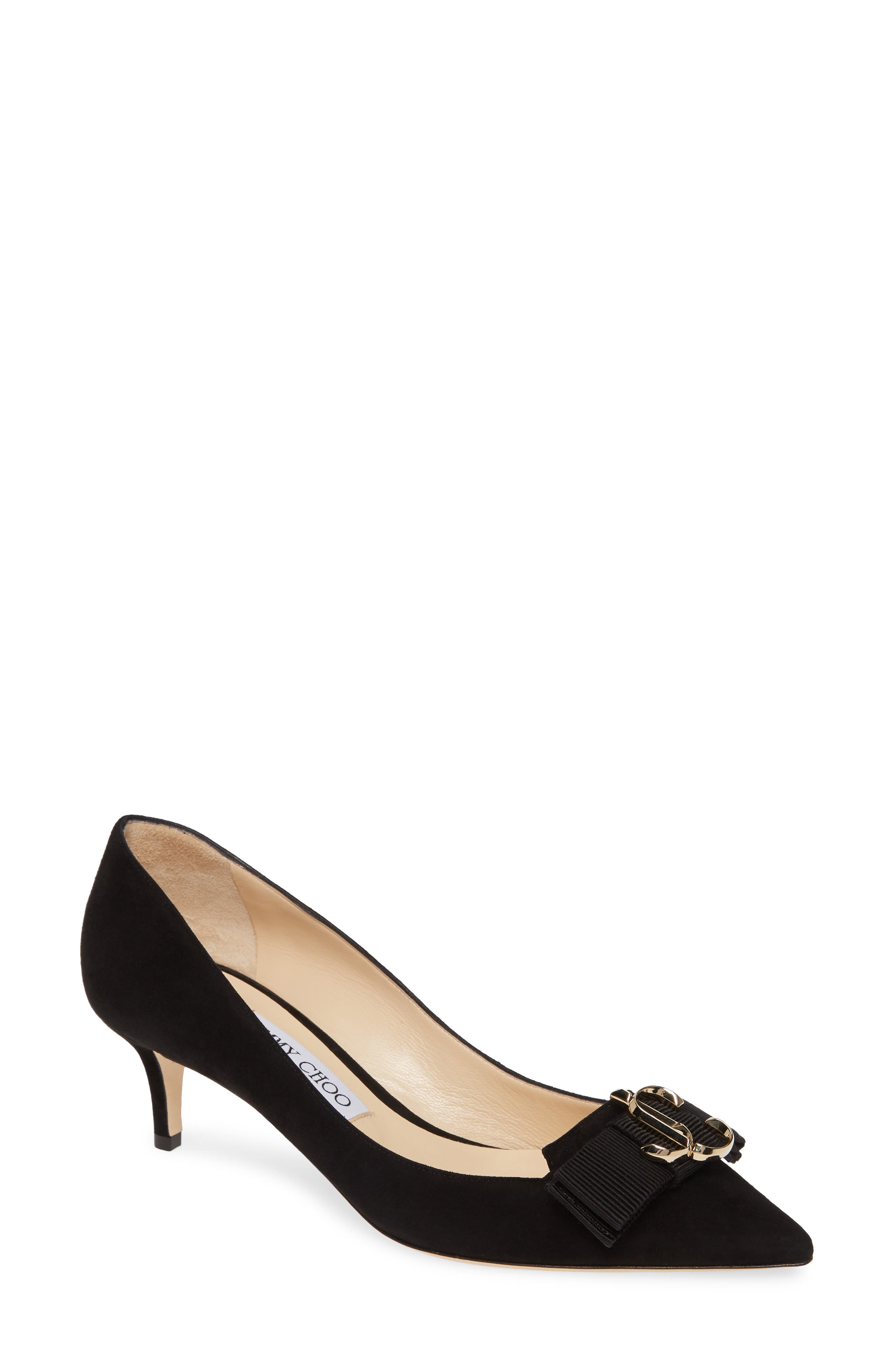 Jimmy Choo Ari Logo Buckle Pointed Toe Pump, Main, color, 