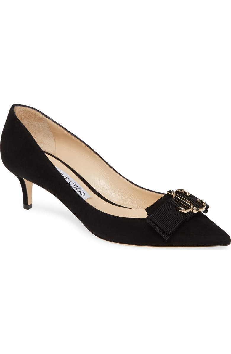 Jimmy Choo Ari Logo Buckle Pointed Toe Pump, Main, color,