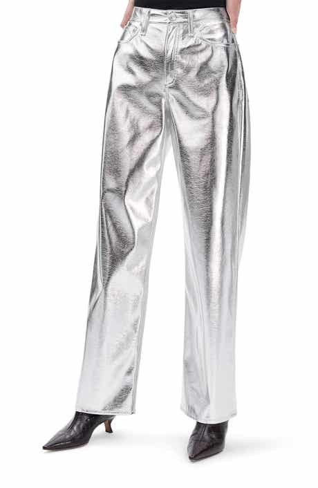 Logan High Waist Faux Leather Wide Leg Pants