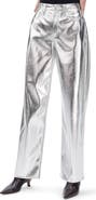 rag & bone Logan High Waist Faux Leather Wide Leg Pants