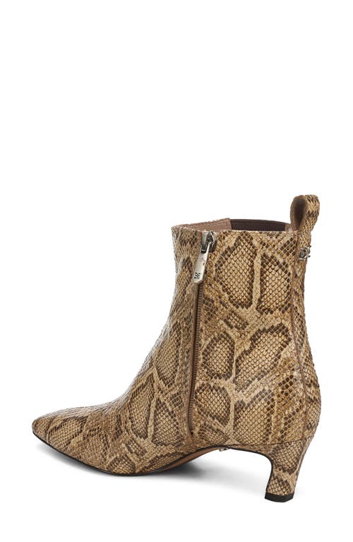 Sam Edelman Peony Bootie In Light Sand Snake Print