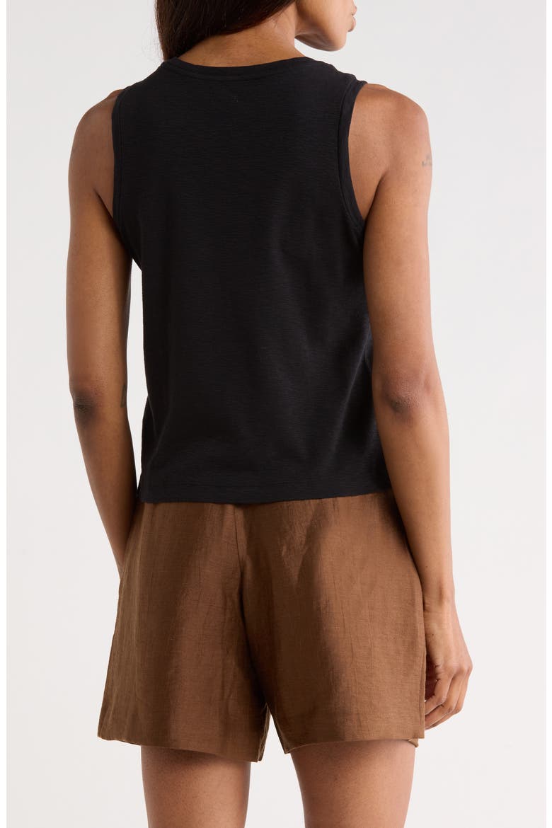 Mikaela Cotton Ribbed Crop Tank, Alternate, color, BLACK