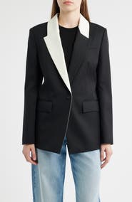 BOSS Janka 6 Colorblock Wool Blazer
