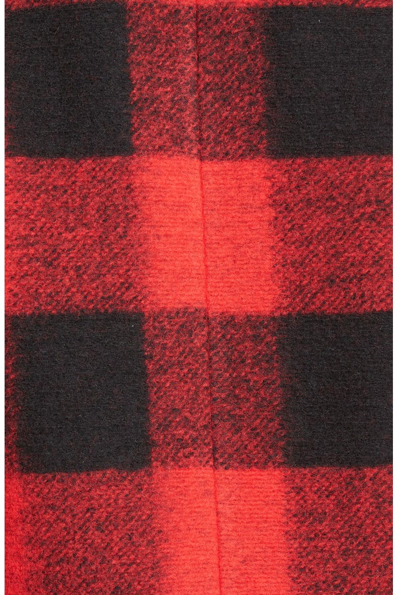 Buffalo Plaid Barn Coat, Alternate, color, RED/ BLACK PLAID