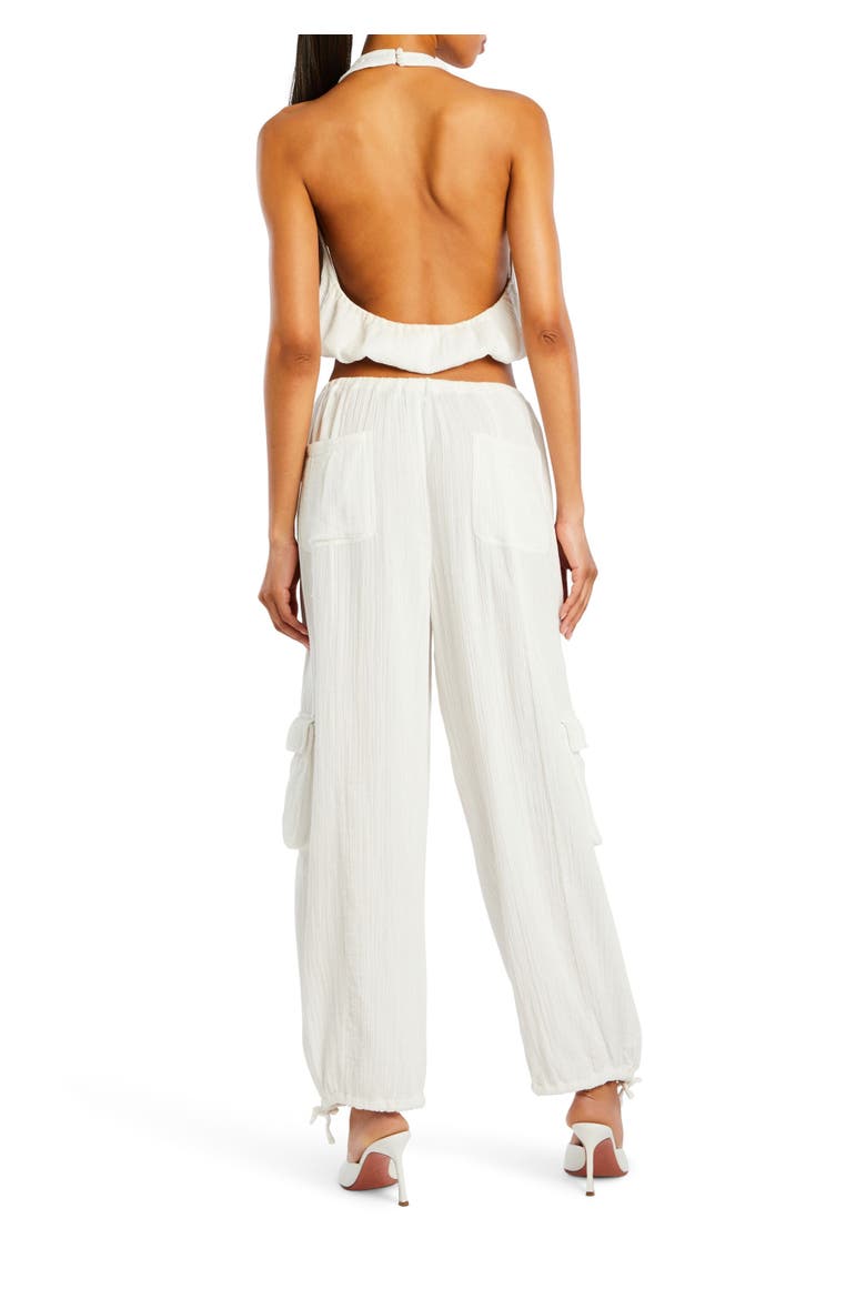 Yen Gauze Halter Top, Alternate, color, White
