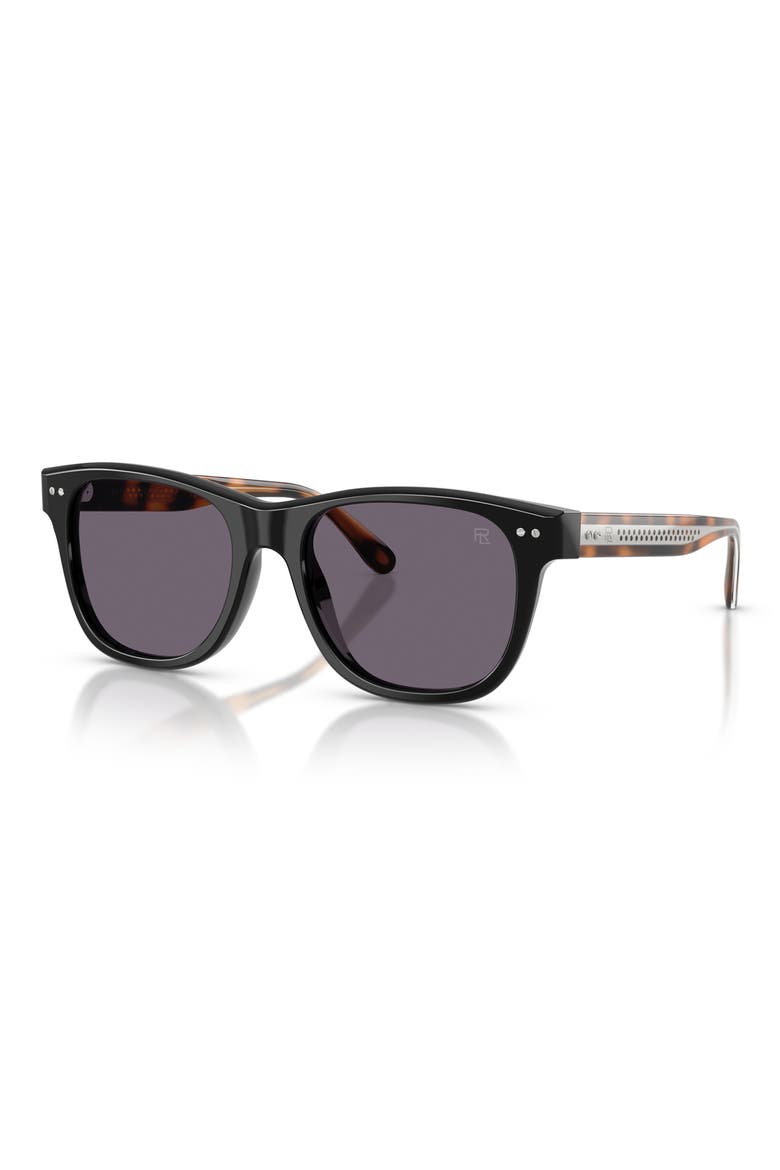 RL8239U 54mm Square Sunglasses, Alternate, color, SHINY BLACK / PURPLE