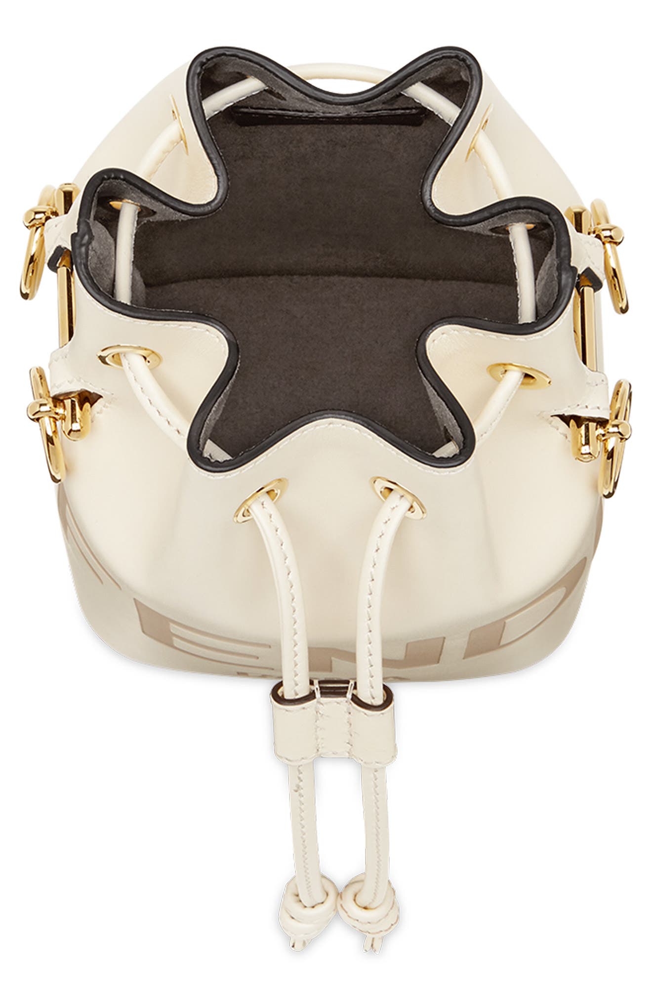 Fendi Small Mon Tresor Leather Bucket Bag, Alternate, color, 
