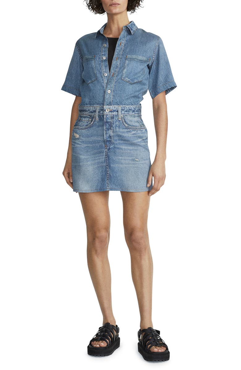 rag & bone Liquid Miramar Shirtdress, Main, color, 