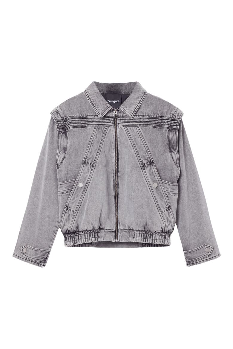 Denim Jacket, Alternate, color, GREY
