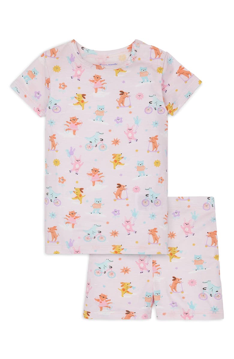 Magnetic Me Kids' Playground Pals Print Modal T-Shirt & Shorts Set, Main, color, Play Pals