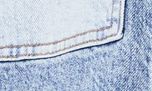 Habitual Colorblock Oversize Denim Trucker Jacket In Pacific
